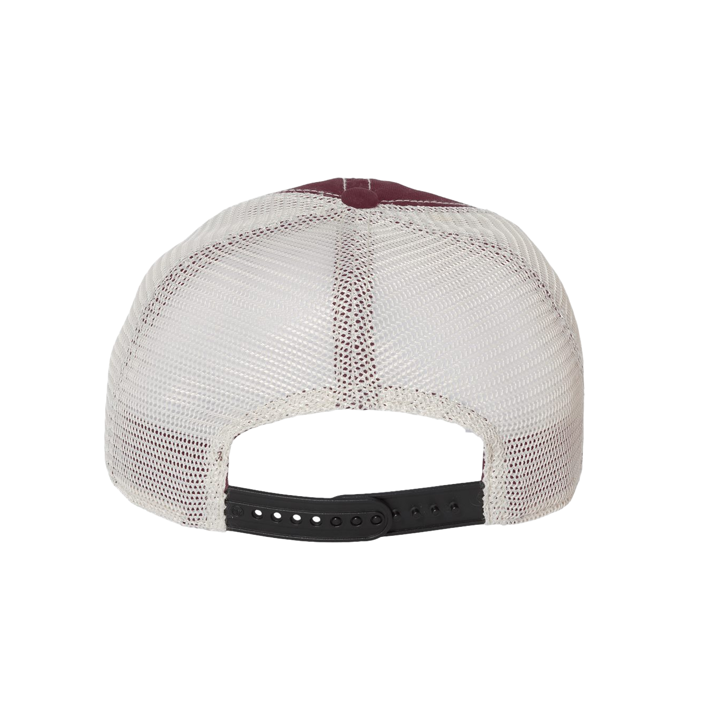 WOVEN LABEL MESH MAROON HAT